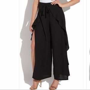 Ruffle Wide Leg Pant